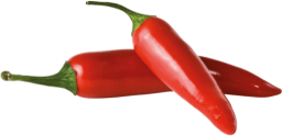 aufeinander liegende Chilis