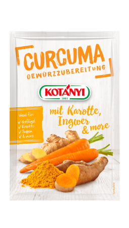 Kotányi Curcuma Gewürzzubereitung in der Briefpackung